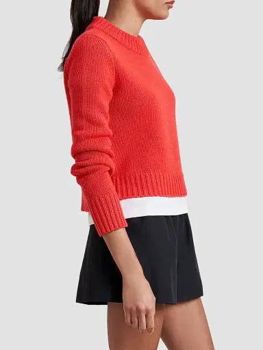 La Ligne Women's Mini Marin Sweater - Coral | Thumbnail 3 La Ligne Women's Mini Marin Sweater - Coral | Thumbnail 3