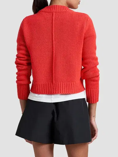 La Ligne Women's Mini Marin Sweater - Coral | Thumbnail 4 La Ligne Women's Mini Marin Sweater - Coral | Thumbnail 4
