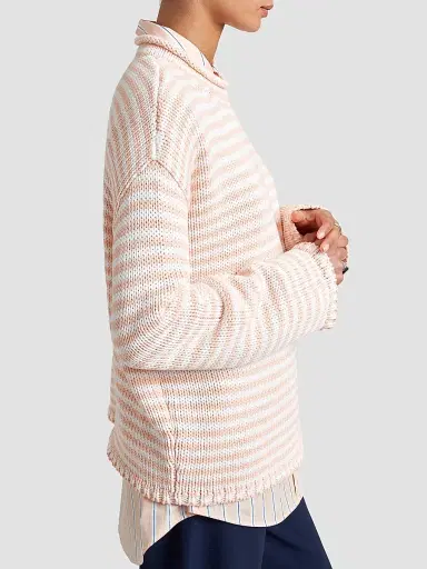 La Ligne Women's Marina Fine Stripe Sweater - Seashell | Thumbnail 3 La Ligne Women's Marina Fine Stripe Sweater - Seashell | Thumbnail 3