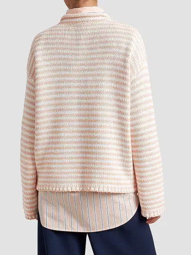 La Ligne Women's Marina Fine Stripe Sweater - Seashell | Thumbnail 5 La Ligne Women's Marina Fine Stripe Sweater - Seashell | Thumbnail 5