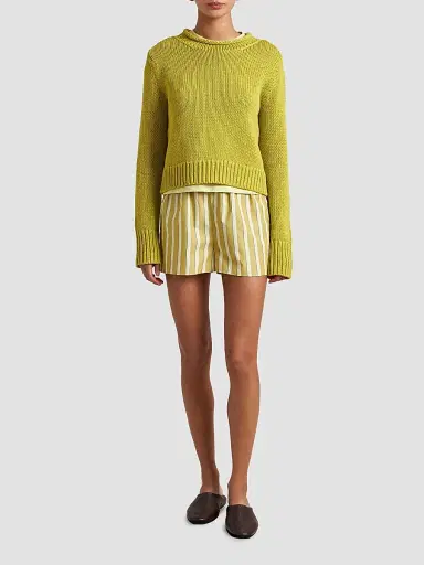 La Ligne Women's Solid Mini Marina Sweater - Key Lime | Thumbnail 2 La Ligne Women's Solid Mini Marina Sweater - Key Lime | Thumbnail 2