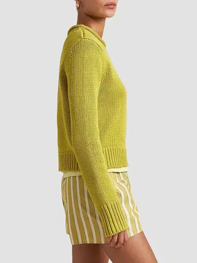 La Ligne Women's Solid Mini Marina Sweater - Key Lime | Thumbnail 3 La Ligne Women's Solid Mini Marina Sweater - Key Lime | Thumbnail 3