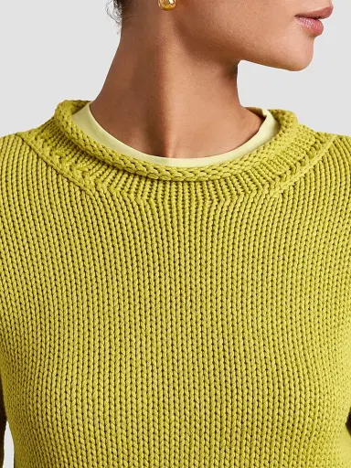 La Ligne Women's Solid Mini Marina Sweater - Key Lime | Thumbnail 4 La Ligne Women's Solid Mini Marina Sweater - Key Lime | Thumbnail 4