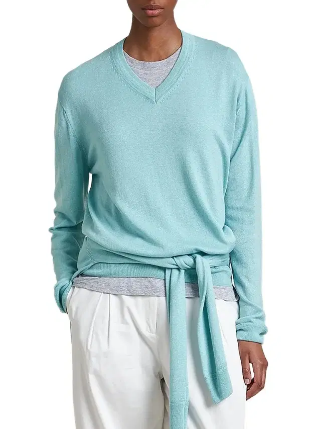 Women's Ben V-Neck Sweater - Aqua Women's Ben V-Neck Sweater - Aqua