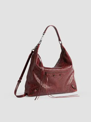 Balenciaga Women's Le City Hobo Bag - Berry Red | Thumbnail 2 Balenciaga Women's Le City Hobo Bag - Berry Red | Thumbnail 2