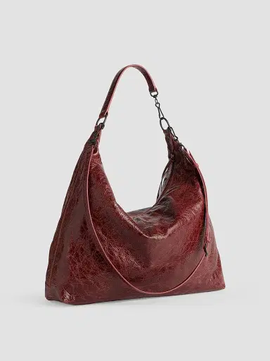 Balenciaga Women's Le City Hobo Bag - Berry Red | Thumbnail 3 Balenciaga Women's Le City Hobo Bag - Berry Red | Thumbnail 3