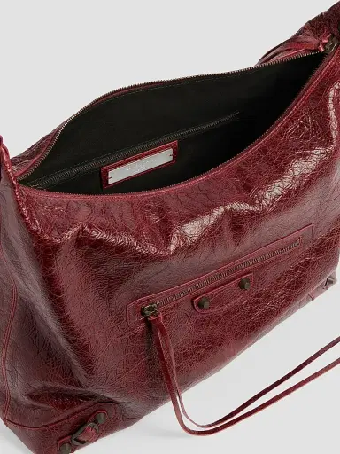 Balenciaga Women's Le City Hobo Bag - Berry Red | Thumbnail 5 Balenciaga Women's Le City Hobo Bag - Berry Red | Thumbnail 5