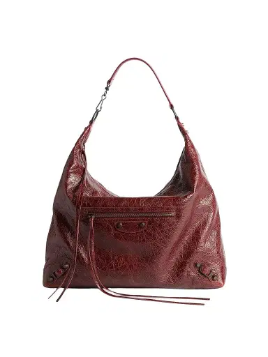 Balenciaga Women's Le City Hobo Bag - Berry Red | Thumbnail 1 Balenciaga Women's Le City Hobo Bag - Berry Red | Thumbnail 1