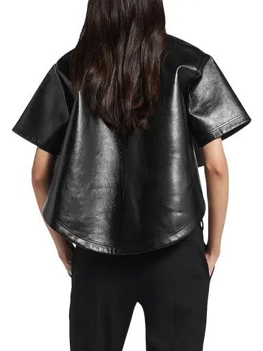 Balenciaga Women's Train Cropped T-Shirt - Black | Thumbnail 5 Balenciaga Women's Train Cropped T-Shirt - Black | Thumbnail 5
