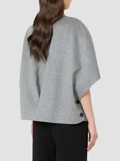 Max Mara Women's Lightweight Cashmere Cape - Medium Grey - Size Medium | Thumbnail 4 Max Mara Women's Lightweight Cashmere Cape - Medium Grey - Size Medium | Thumbnail 4
