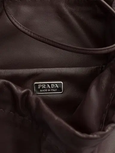 Prada Women's Wish Nappa Leather Pouch - Brown | Thumbnail 4 Prada Women's Wish Nappa Leather Pouch - Brown | Thumbnail 4
