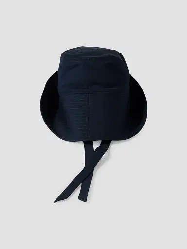 Miu Miu Women's Wide-Brimmed Poplin Bucket Hat - Dark Blue | Thumbnail 2 Miu Miu Women's Wide-Brimmed Poplin Bucket Hat - Dark Blue | Thumbnail 2