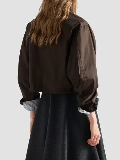 Prada Women's Nylon Blouson Jacket - Brown | Thumbnail 4 Prada Women's Nylon Blouson Jacket - Brown | Thumbnail 4
