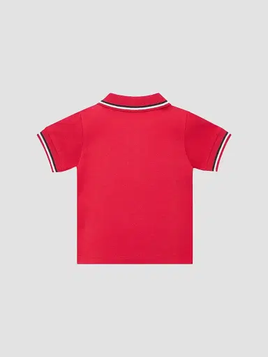 Moncler Baby Boy's & Little Boy's Polo Shirt in Cotton Piquet - Red - Size 3 | Thumbnail 2 Moncler Baby Boy's & Little Boy's Polo Shirt in Cotton Piquet - Red - Size 3 | Thumbnail 2
