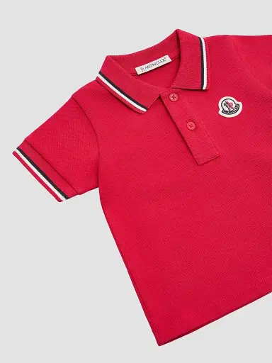Moncler Baby Boy's & Little Boy's Polo Shirt in Cotton Piquet - Red - Size 3 | Thumbnail 3 Moncler Baby Boy's & Little Boy's Polo Shirt in Cotton Piquet - Red - Size 3 | Thumbnail 3