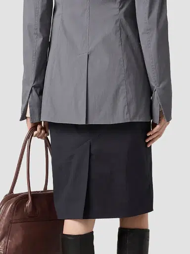 Miu Miu Women's Stretch Poplin Skirt - Black | Thumbnail 3 Miu Miu Women's Stretch Poplin Skirt - Black | Thumbnail 3