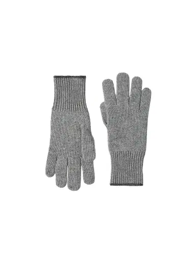Brunello Cucinelli Men's Cashmere Knit Gloves - Dark Grey | Thumbnail 1 Brunello Cucinelli Men's Cashmere Knit Gloves - Dark Grey | Thumbnail 1