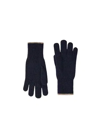 Brunello Cucinelli Men's Cashmere Knit Gloves - Navy Blue | Thumbnail 1 Brunello Cucinelli Men's Cashmere Knit Gloves - Navy Blue | Thumbnail 1