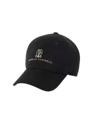 Brunello Cucinelli Men's Garment-Dyed Twisted Cotton Gabardine Baseball Cap | Thumbnail 1 Brunello Cucinelli Men's Garment-Dyed Twisted Cotton Gabardine Baseball Cap | Thumbnail 1