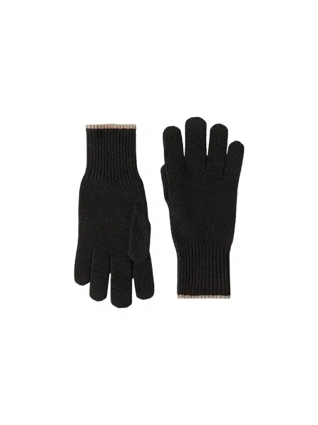 Men's Cashmere Knit Gloves - Black Men's Cashmere Knit Gloves - Black