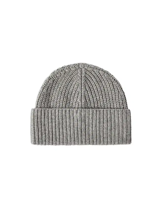 Men's Cashmere English Rib Knit Beanie - Light Grey Men's Cashmere English Rib Knit Beanie - Light Grey