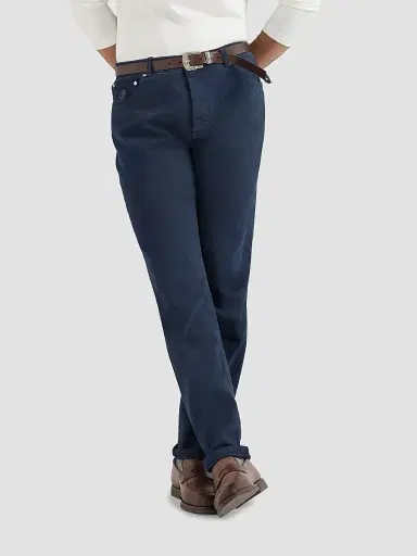 Brunello Cucinelli Men's Lightweight Denim Traditional Fit Five-Pocket Jeans - Navy Blue | Thumbnail 5 Brunello Cucinelli Men's Lightweight Denim Traditional Fit Five-Pocket Jeans - Navy Blue | Thumbnail 5