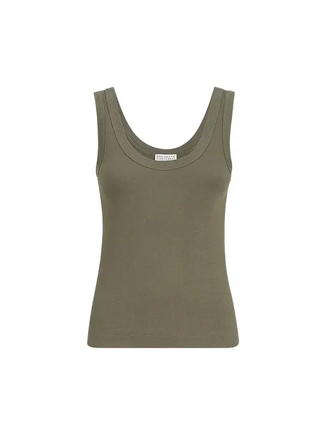 Women's Stretch Cotton Ribbed Jersey Top with Monili - Origano Women's Stretch Cotton Ribbed Jersey Top with Monili - Origano