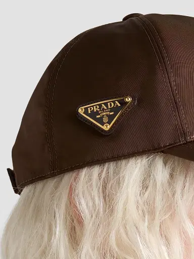Prada Women's Re-Nylon Baseball Cap - Dark Brown | Thumbnail 3 Prada Women's Re-Nylon Baseball Cap - Dark Brown | Thumbnail 3