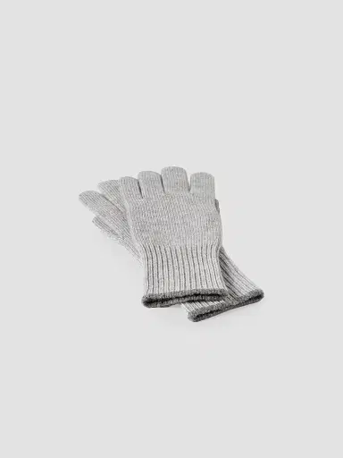 Brunello Cucinelli Men's Cashmere Knit Gloves - Grey | Thumbnail 2 Brunello Cucinelli Men's Cashmere Knit Gloves - Grey | Thumbnail 2