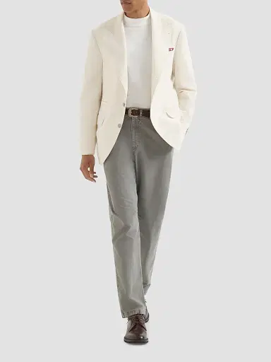 Brunello Cucinelli Men's Garment-Dyed Trousers in Peached Cotton Gabardine - Grey - Size 48 | Thumbnail 6 Brunello Cucinelli Men's Garment-Dyed Trousers in Peached Cotton Gabardine - Grey - Size 48 | Thumbnail 6