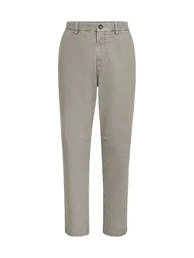 Brunello Cucinelli Men's Garment-Dyed Trousers in Peached Cotton Gabardine - Grey | Thumbnail 1 Brunello Cucinelli Men's Garment-Dyed Trousers in Peached Cotton Gabardine - Grey | Thumbnail 1
