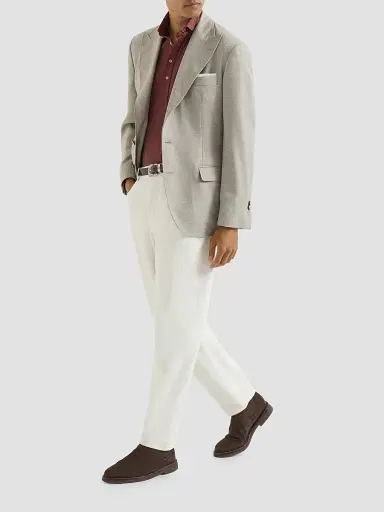 Brunello Cucinelli Men's Virgin Wool, Silk and Cotton Piqué Polo Shirt - Burgundy - Size XXXXL | Thumbnail 6 Brunello Cucinelli Men's Virgin Wool, Silk and Cotton Piqué Polo Shirt - Burgundy - Size XXXXL | Thumbnail 6