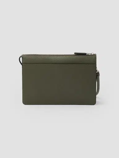 Prada Men's Saffiano Leather Pouch - Green | Thumbnail 6 Prada Men's Saffiano Leather Pouch - Green | Thumbnail 6