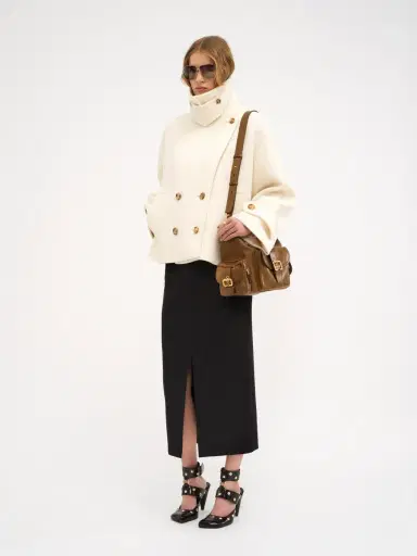 Chloé Oversized short coat in wool | Thumbnail 3 Chloé Oversized short coat in wool | Thumbnail 3