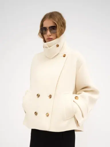 Chloé Oversized short coat in wool | Thumbnail 4 Chloé Oversized short coat in wool | Thumbnail 4