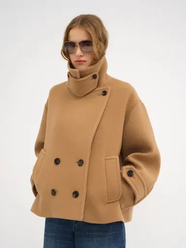 Chloé Oversized short coat in wool | Thumbnail 4 Chloé Oversized short coat in wool | Thumbnail 4