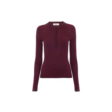 Chloé Henley shirt in superfine wool knit | Thumbnail 1 Chloé Henley shirt in superfine wool knit | Thumbnail 1