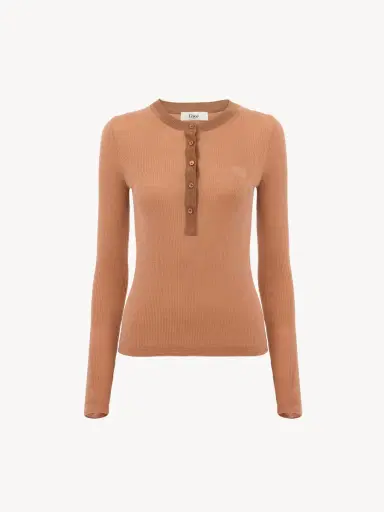 Chloé Henley shirt in superfine wool knit | Thumbnail 2 Chloé Henley shirt in superfine wool knit | Thumbnail 2