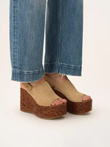 Chloé Maxime wedge sandal | Thumbnail 3 Chloé Maxime wedge sandal | Thumbnail 3
