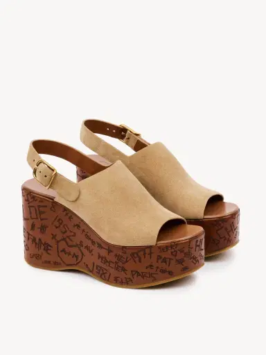 Chloé Maxime wedge sandal | Thumbnail 4 Chloé Maxime wedge sandal | Thumbnail 4