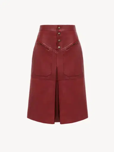 Chloé Knee-length skirt in leather | Thumbnail 2 Chloé Knee-length skirt in leather | Thumbnail 2