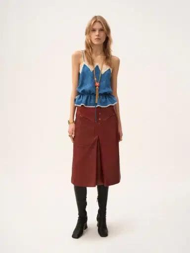 Chloé Knee-length skirt in leather | Thumbnail 3 Chloé Knee-length skirt in leather | Thumbnail 3