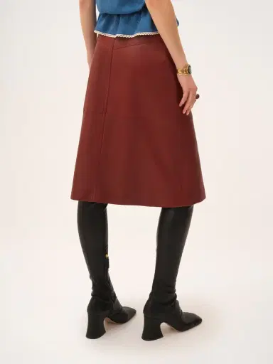 Chloé Knee-length skirt in leather | Thumbnail 5 Chloé Knee-length skirt in leather | Thumbnail 5