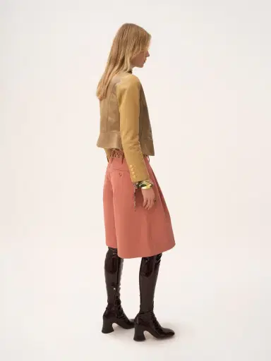 Chloé Scoop-neck cinched jacket in leather | Thumbnail 5 Chloé Scoop-neck cinched jacket in leather | Thumbnail 5