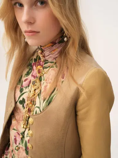 Chloé Scoop-neck cinched jacket in leather | Thumbnail 7 Chloé Scoop-neck cinched jacket in leather | Thumbnail 7