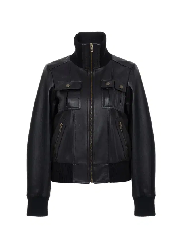 Short blouson in leather Short blouson in leather