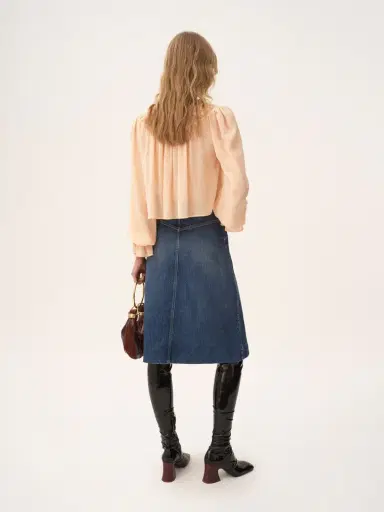 Chloé Knee-length skirt in denim | Thumbnail 5 Chloé Knee-length skirt in denim | Thumbnail 5