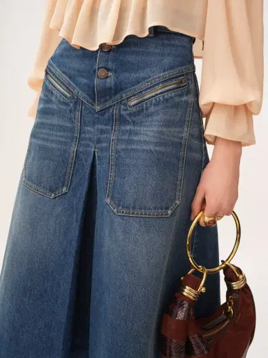 Chloé Knee-length skirt in denim | Thumbnail 6 Chloé Knee-length skirt in denim | Thumbnail 6