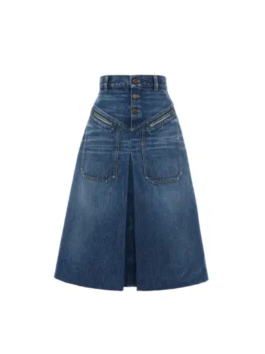 Chloé Knee-length skirt in denim | Thumbnail 1 Chloé Knee-length skirt in denim | Thumbnail 1