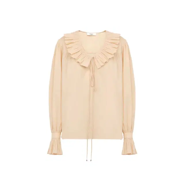 Gathered ruffle top in cotton voile Gathered ruffle top in cotton voile